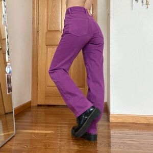 Urban Outfitters High Waisted Straight Leg Purple Pants